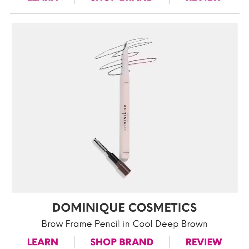Dominique Cosmetics Brow Frame Pencil in Cool Deep Brown